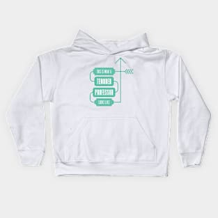 This is What a Tenured Professor Looks Like - GREEN Kids Hoodie